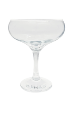 Mariposa Clear with White Rim Coupe Glass