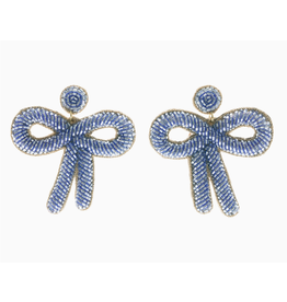 Beth Ladd Collection Bow Earring in Periwinkle Blue by Beth Ladd