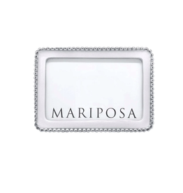 Mariposa Beaded White 4x6 Frame