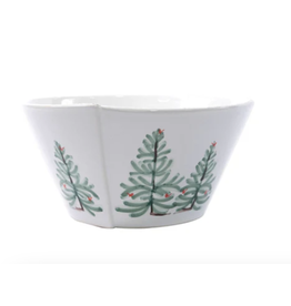 Vietri Lastra Holiday Trees Stacking Serving Bowl