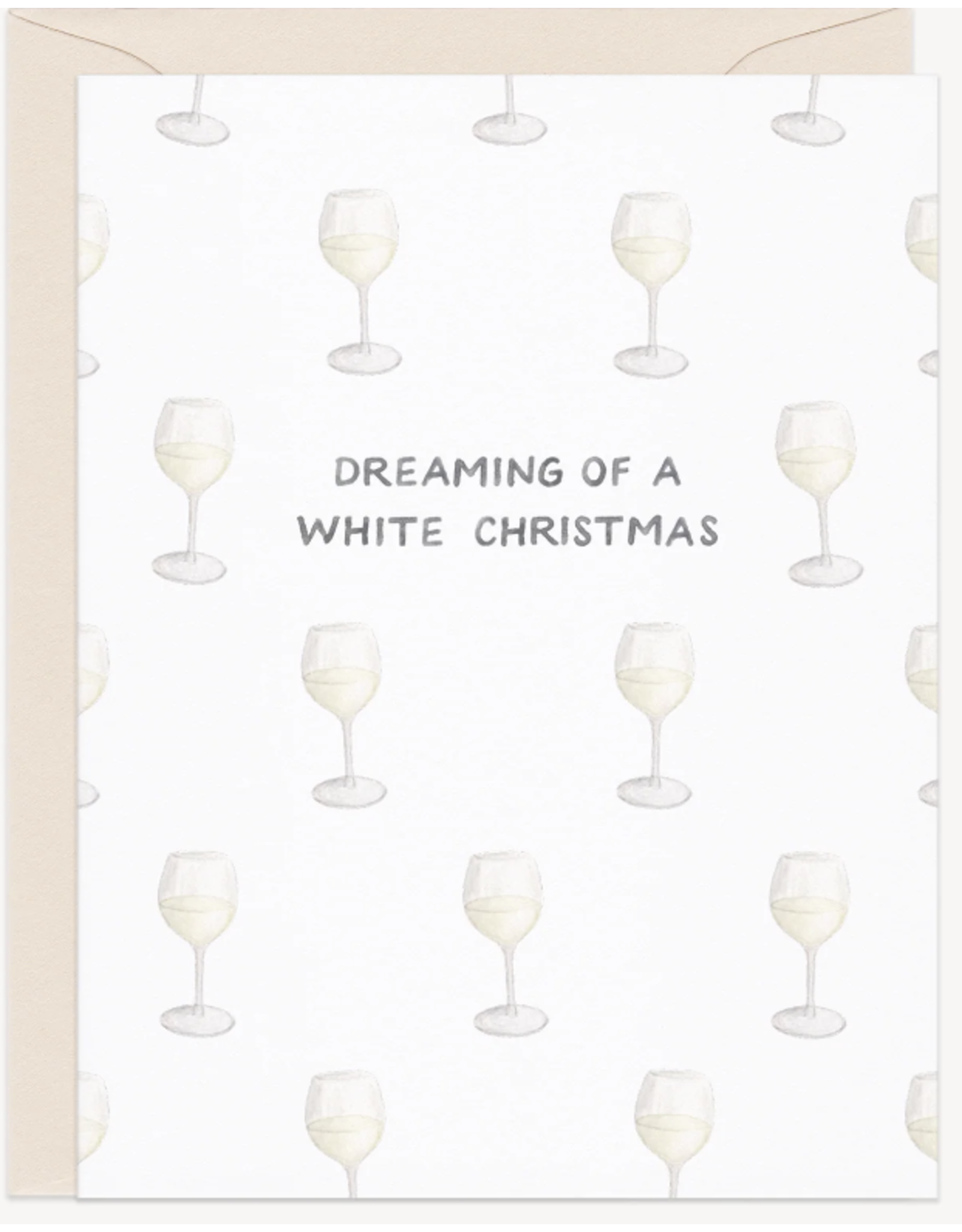 Amy Zhang Dreaming of a White (Wine) Christmas Card