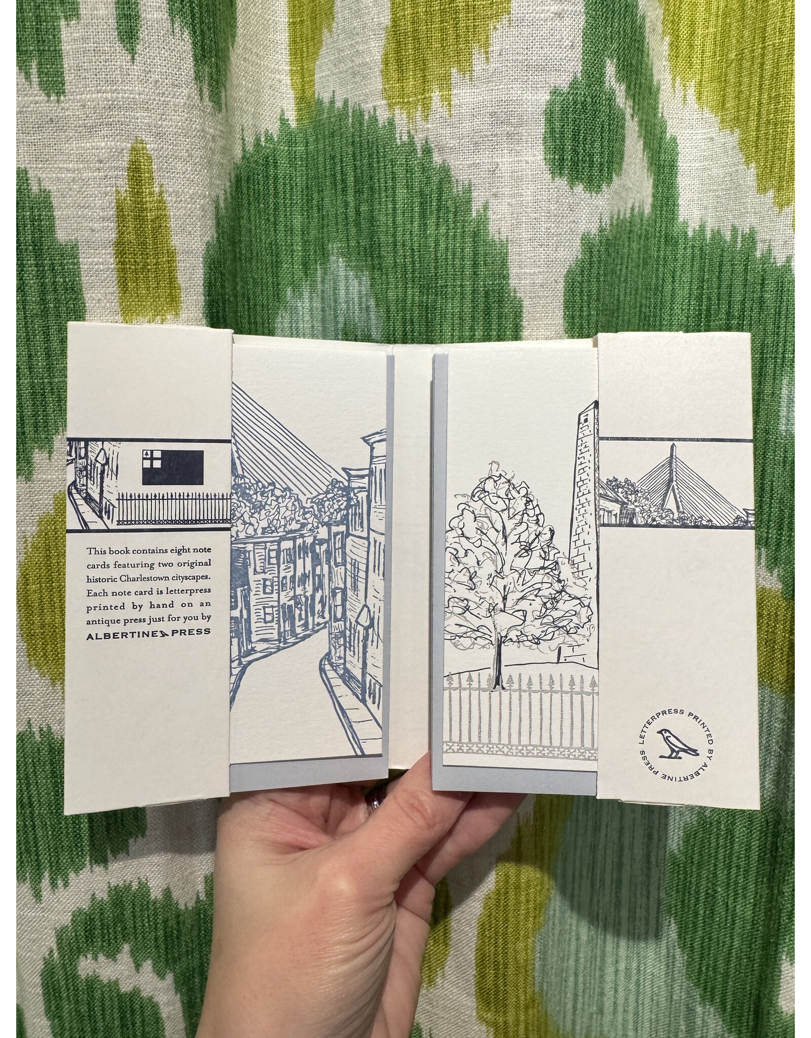 Albertine Press Charlestown Letterpress Library Notecard Set