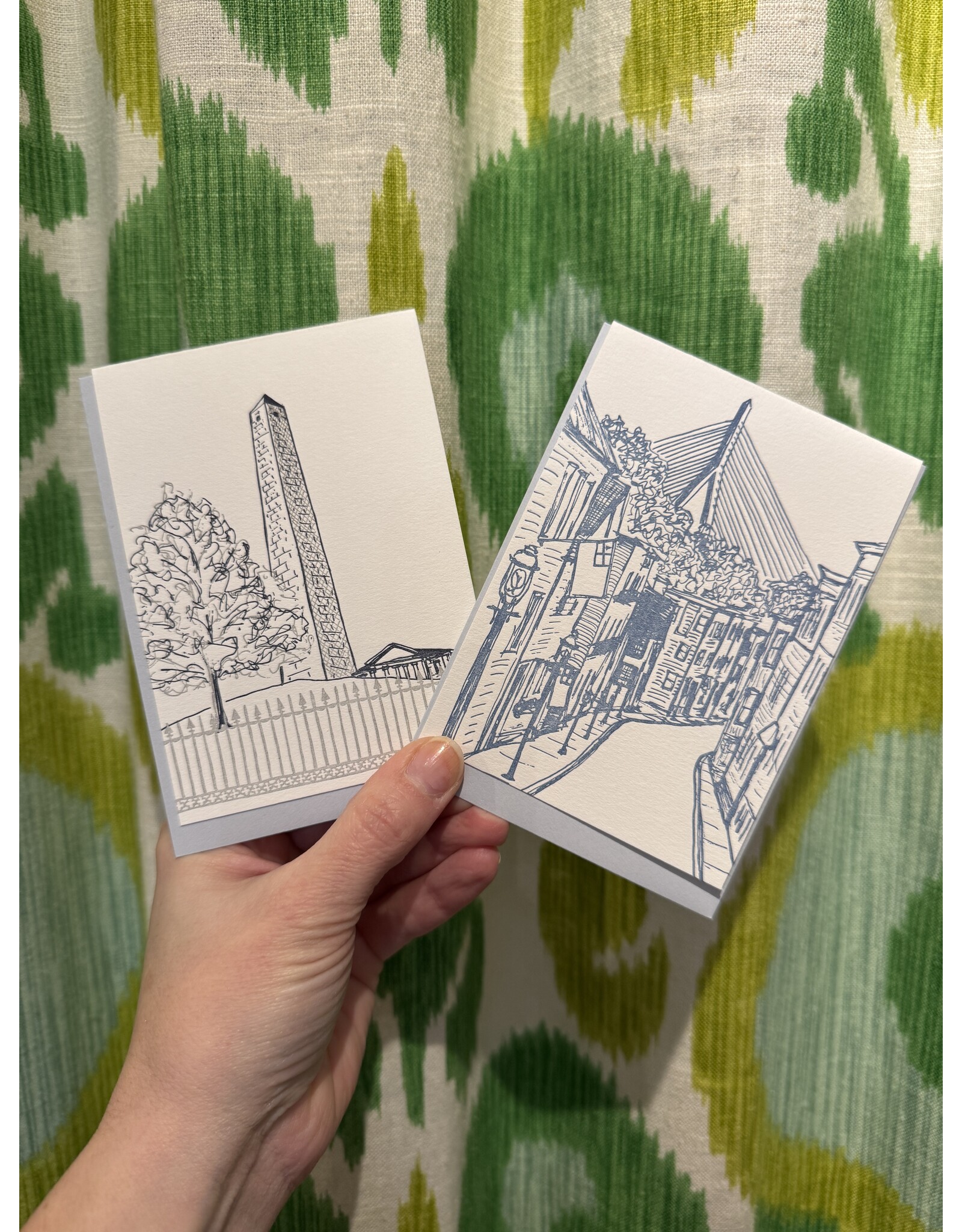 Albertine Press Charlestown Letterpress Library Notecard Set