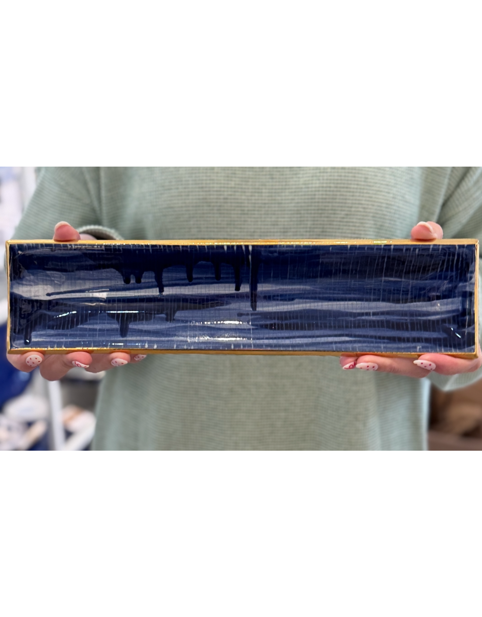 Jill Rosenwald Ritz Tray in Blue Linus by Jill Rosenwald