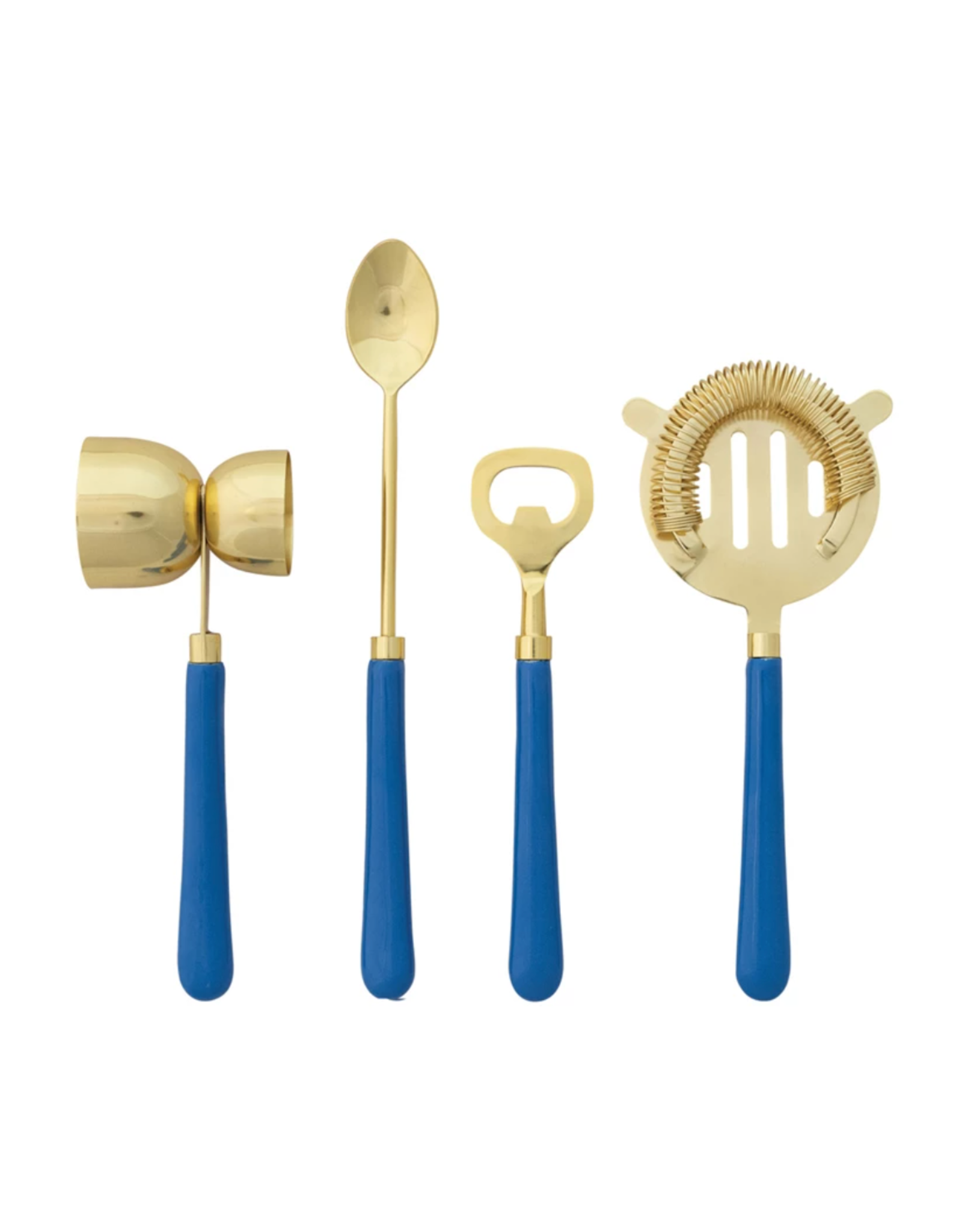 Gift Shop by Place & Gather Blue and Gold Bar Tool Set - Set of 4