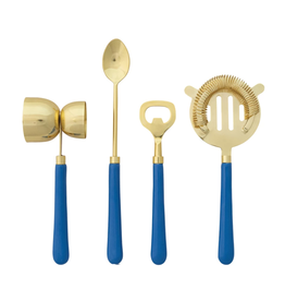Gift Shop by Place & Gather Blue and Gold Bar Tool Set - Set of 4