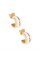 Accessories Shop by Place & Gather Enamel Huggie Hoop Earring in White