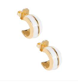 Accessories Shop by Place & Gather Enamel Huggie Hoop Earring in White
