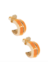 Accessories Shop by Place & Gather Enamel Huggie Hoop Earring in Orange