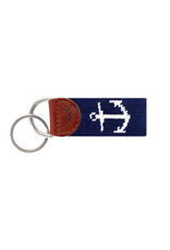 Smathers & Branson Anchor Navy Key Fob