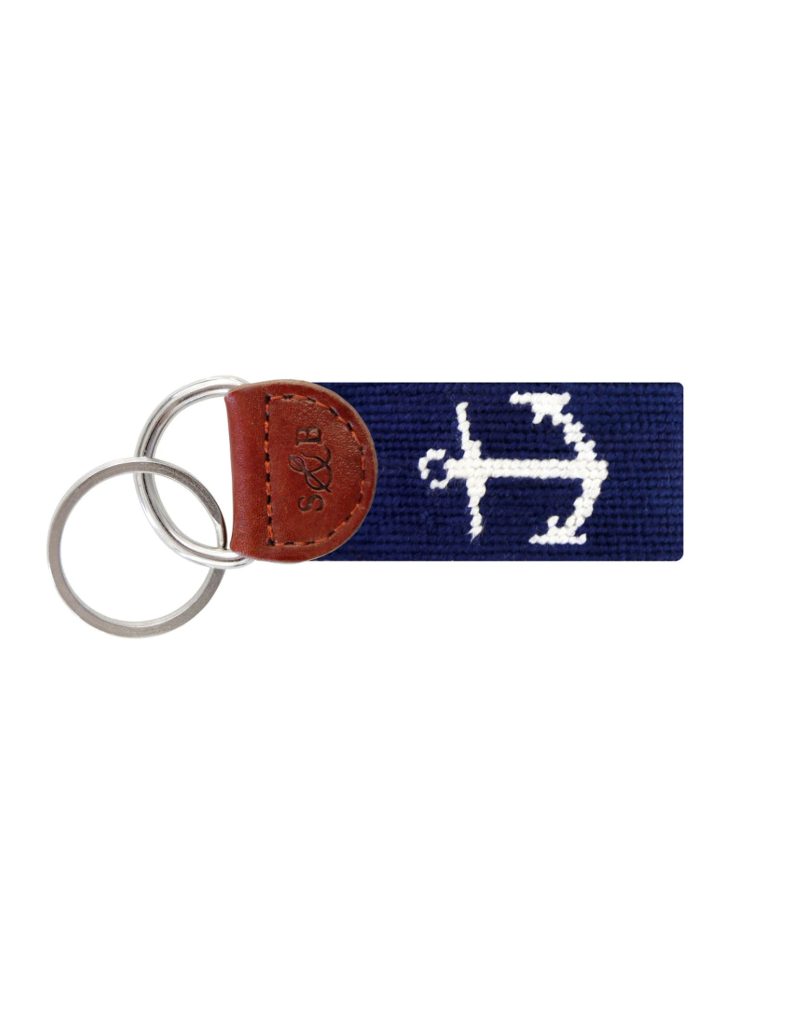 Smathers & Branson Anchor Navy Key Fob