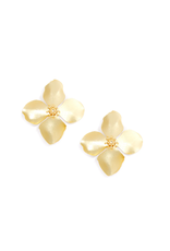 Zenzii Large Matte Flower Earring in Gold