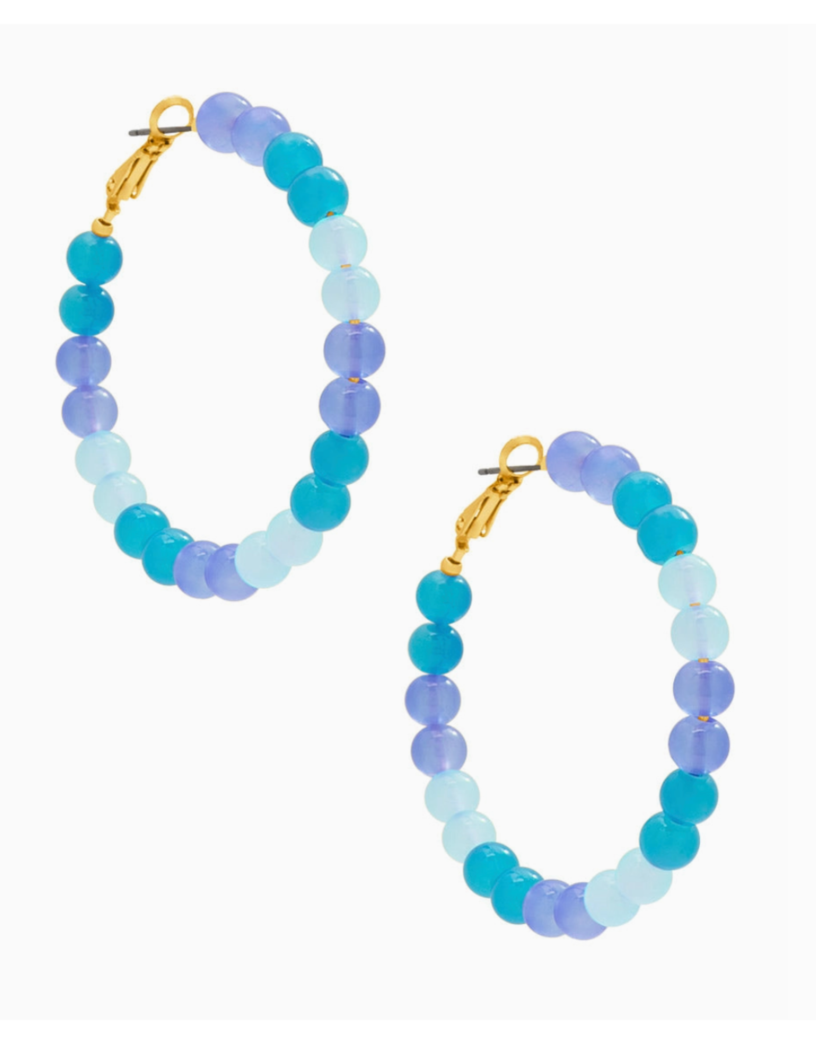 Accessories Shop by Place & Gather Multicolor Glass Bead Hoop Earring in Blue