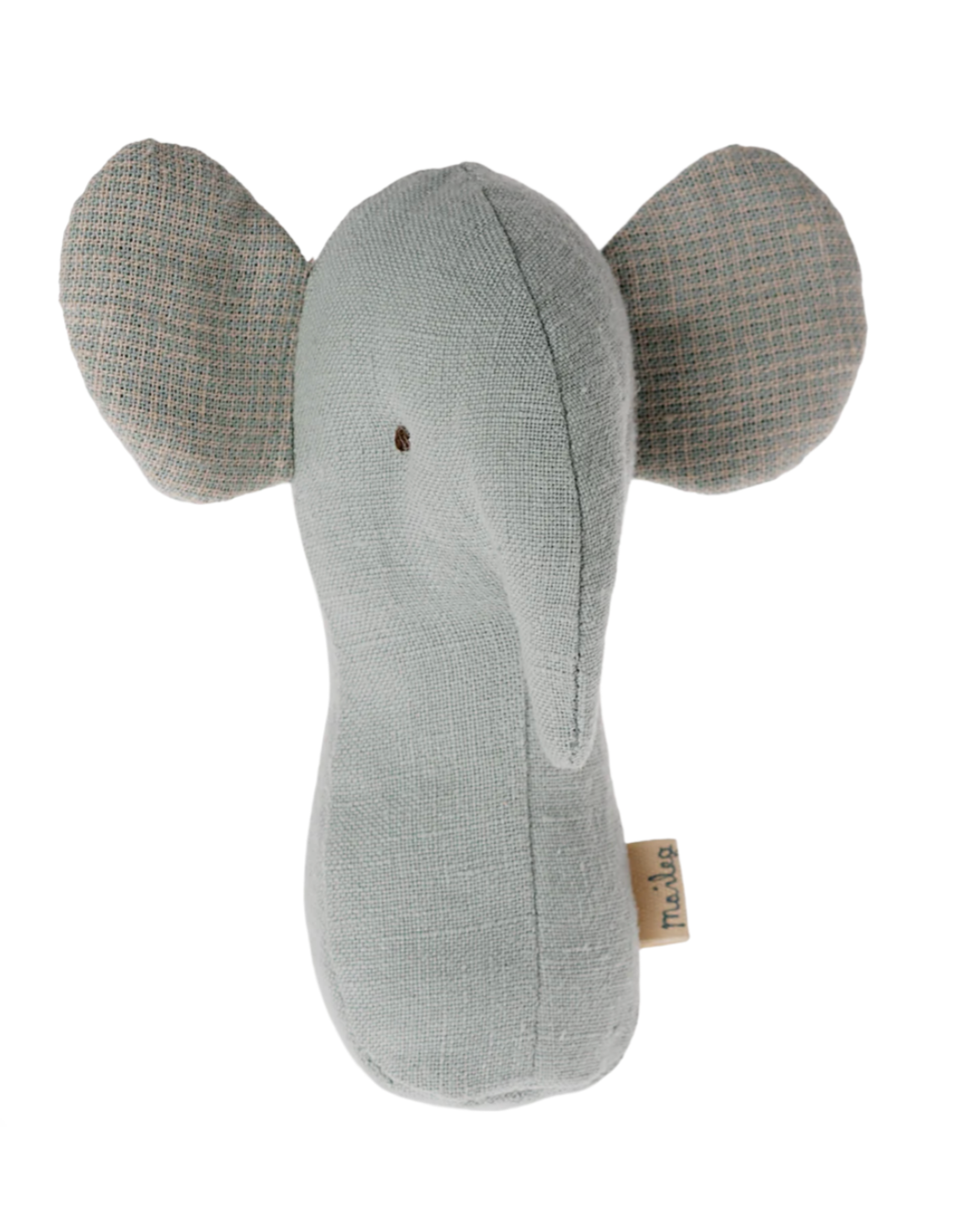 Maileg Elephant Lullaby Friend Rattle in Dusty Blue by Maileg