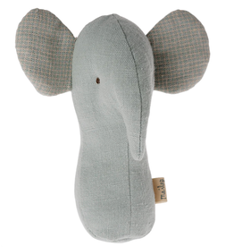 Maileg Elephant Lullaby Friend Rattle in Dusty Blue by Maileg