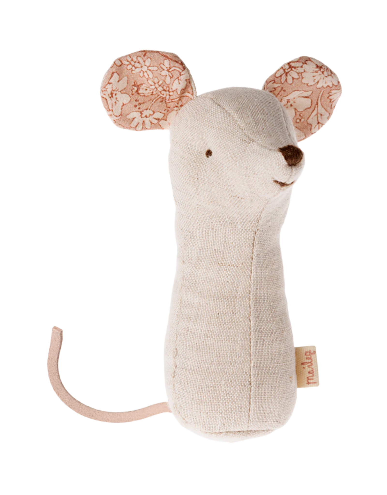 Maileg Mouse Lullaby Friend Rattle in Natural by Maileg