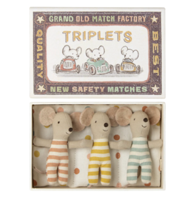Maileg Baby Mouse Triplets in Matchbox by Maileg