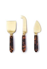 Decor Shop by Place & Gather Tortoise Handle Set of Cheese Knives in Gold