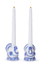 Decor Shop by Place & Gather Blue & White Turkey Taper Candle Holder - Set of Two Decor Shop by Place & Gather Blue & White Turkey Taper Candle Holder - Set of Two