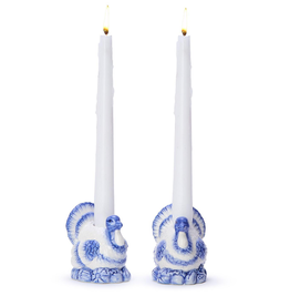 Decor Shop by Place & Gather Blue & White Turkey Taper Candle Holder - Set of Two