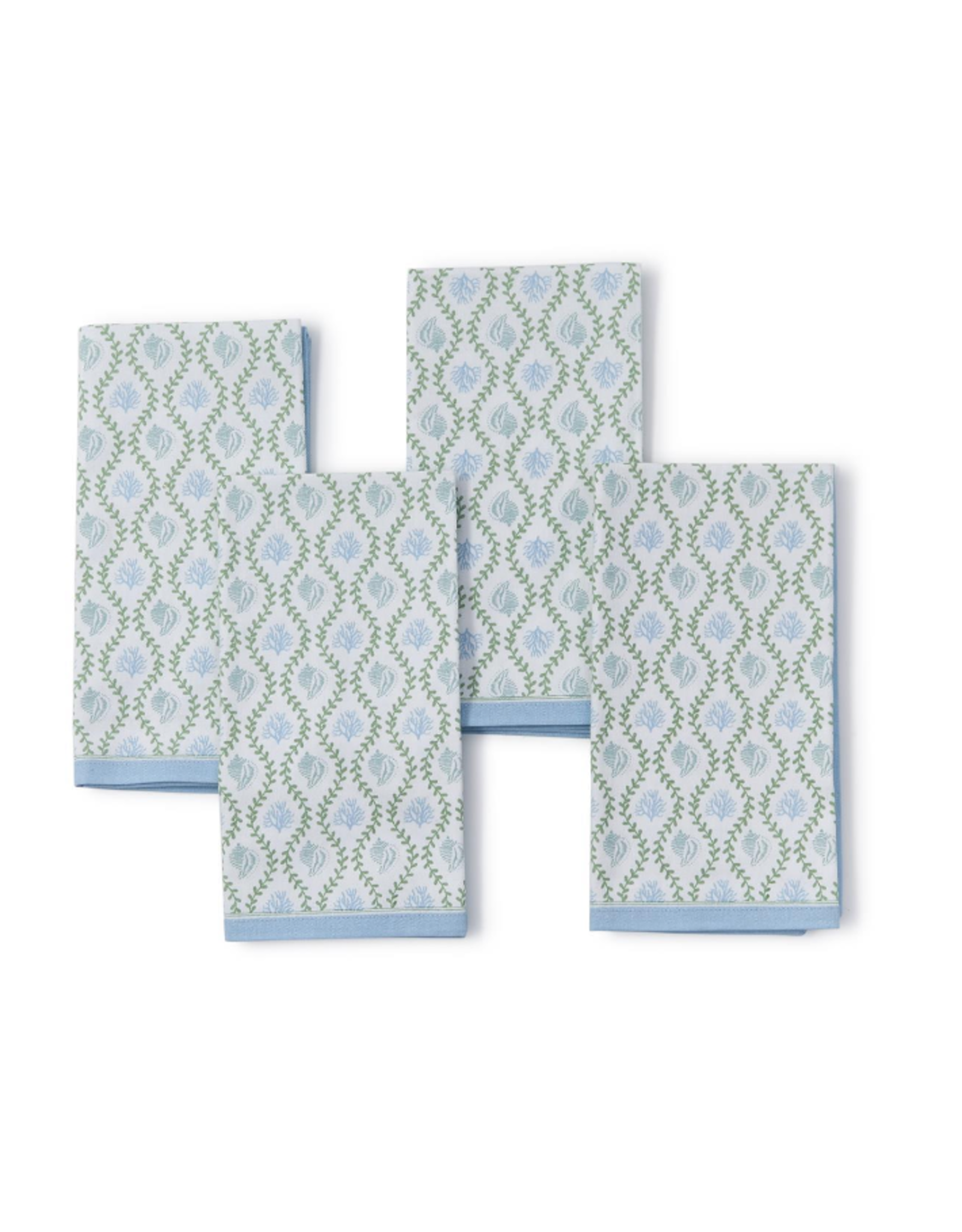 Decor Shop by Place & Gather Coastal Block Print Cloth Napkins - Set of 4