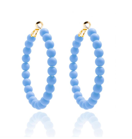 Accessories Shop by Place & Gather Matte Beaded Statement Hoop in Assorted Colors