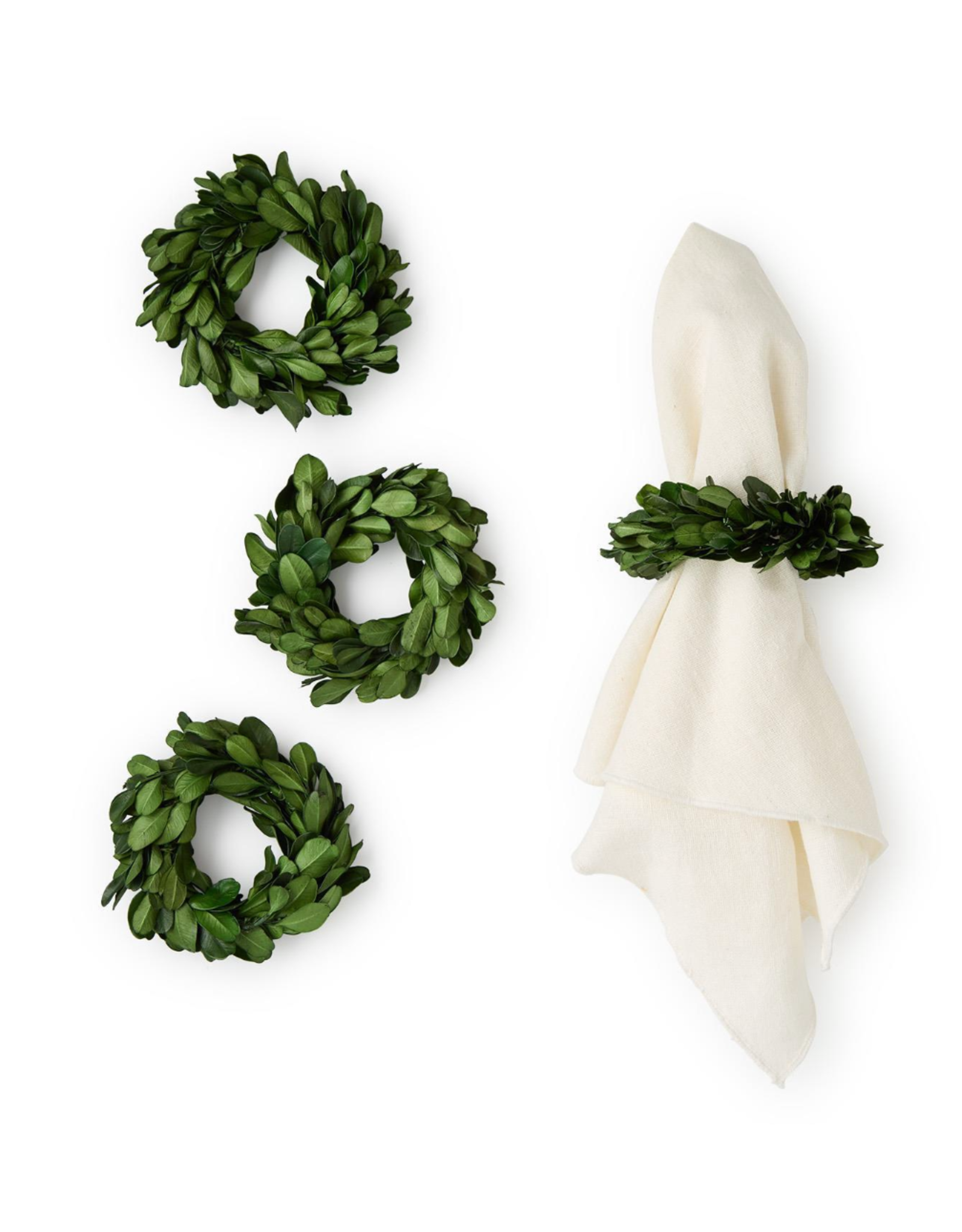 Boxwood Set of 4 Napkin Rings