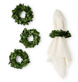 Boxwood Set of 4 Napkin Rings