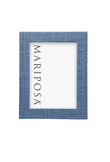 Mariposa Faux Grasscloth 5x7 Frame in Heather Blue