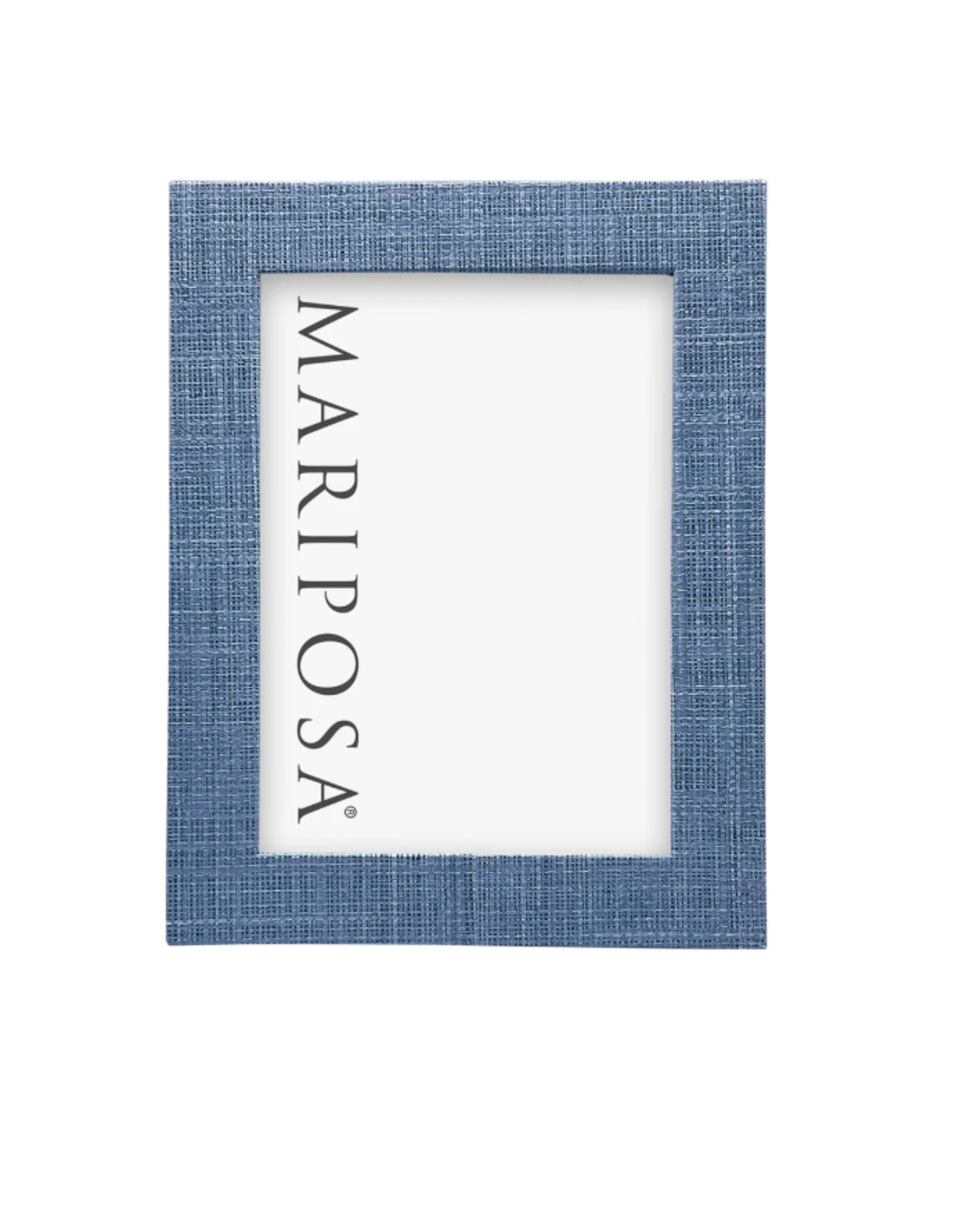 Mariposa Faux Grasscloth 5x7 Frame in Heather Blue