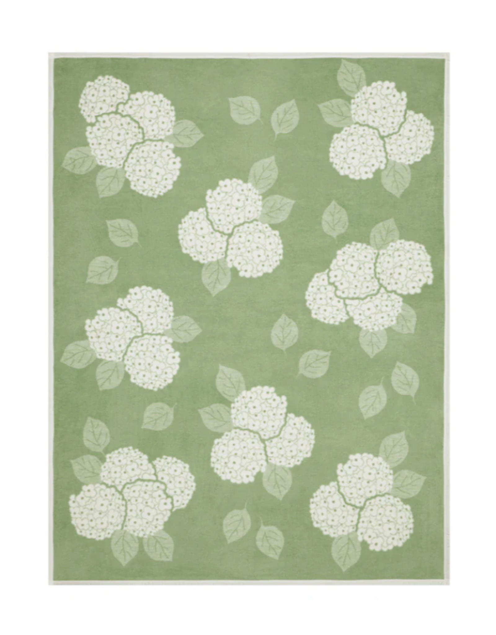 ChappyWrap Hydrangeas Sage Green Blanket by ChappyWrap