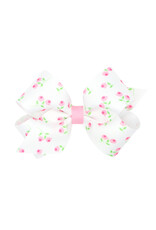 Wee Ones Medium Pink Rose Print Bow