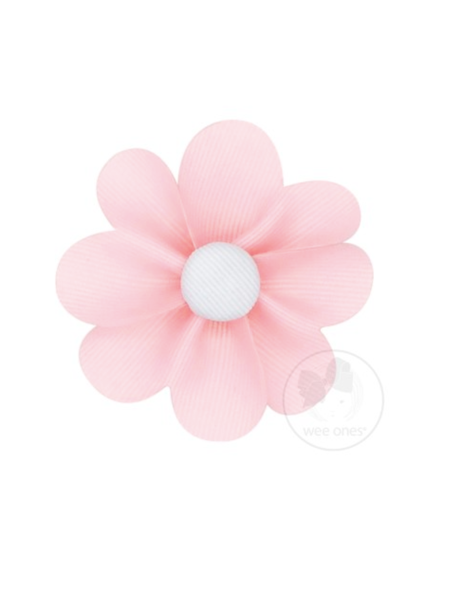 Wee Ones Small Grosgrain Heart Petal Hair Clip in Light Pink