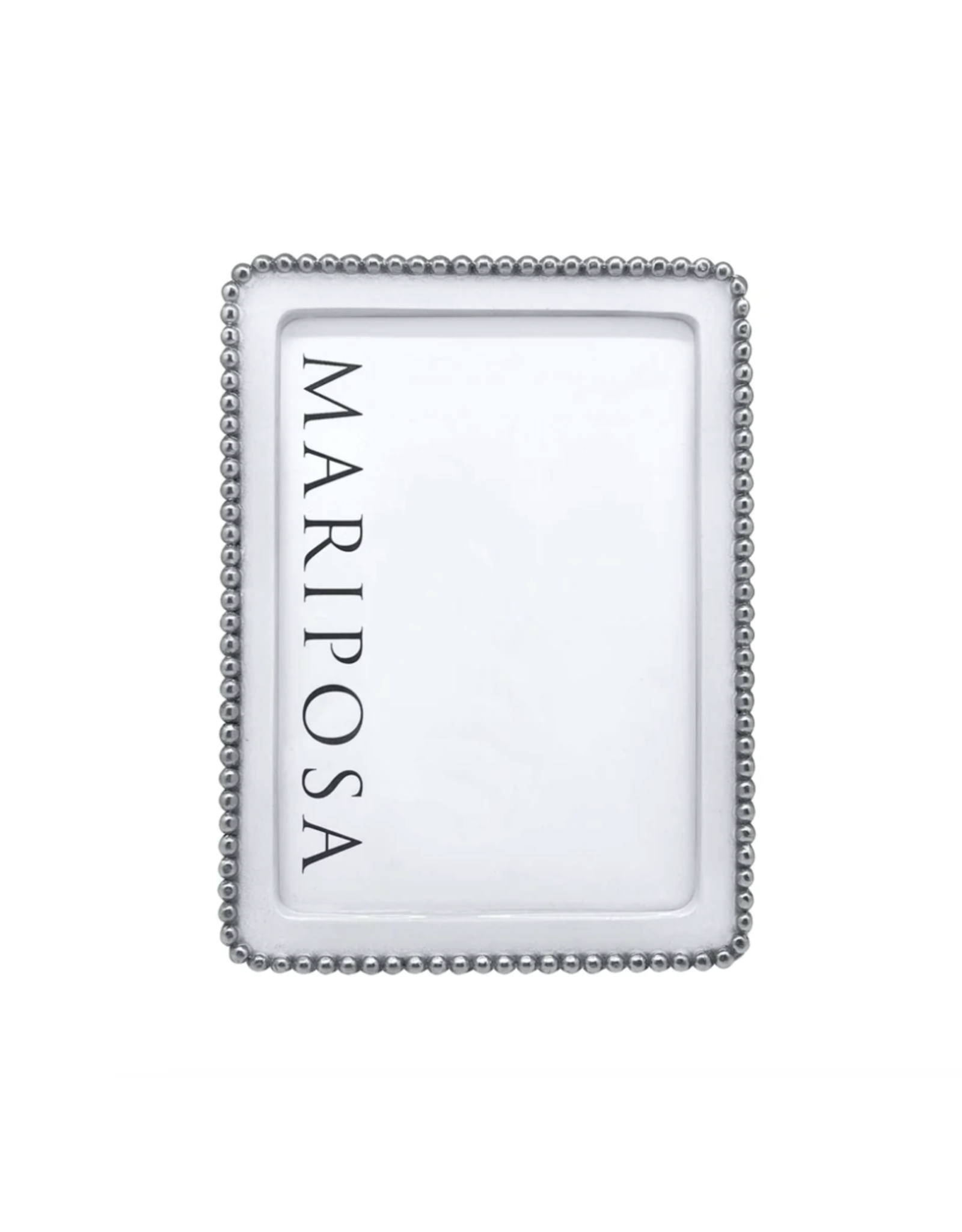 Mariposa Beaded White 5x7 Frame