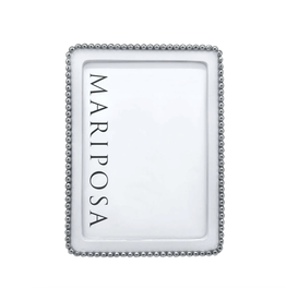 Mariposa Beaded White 5x7 Frame