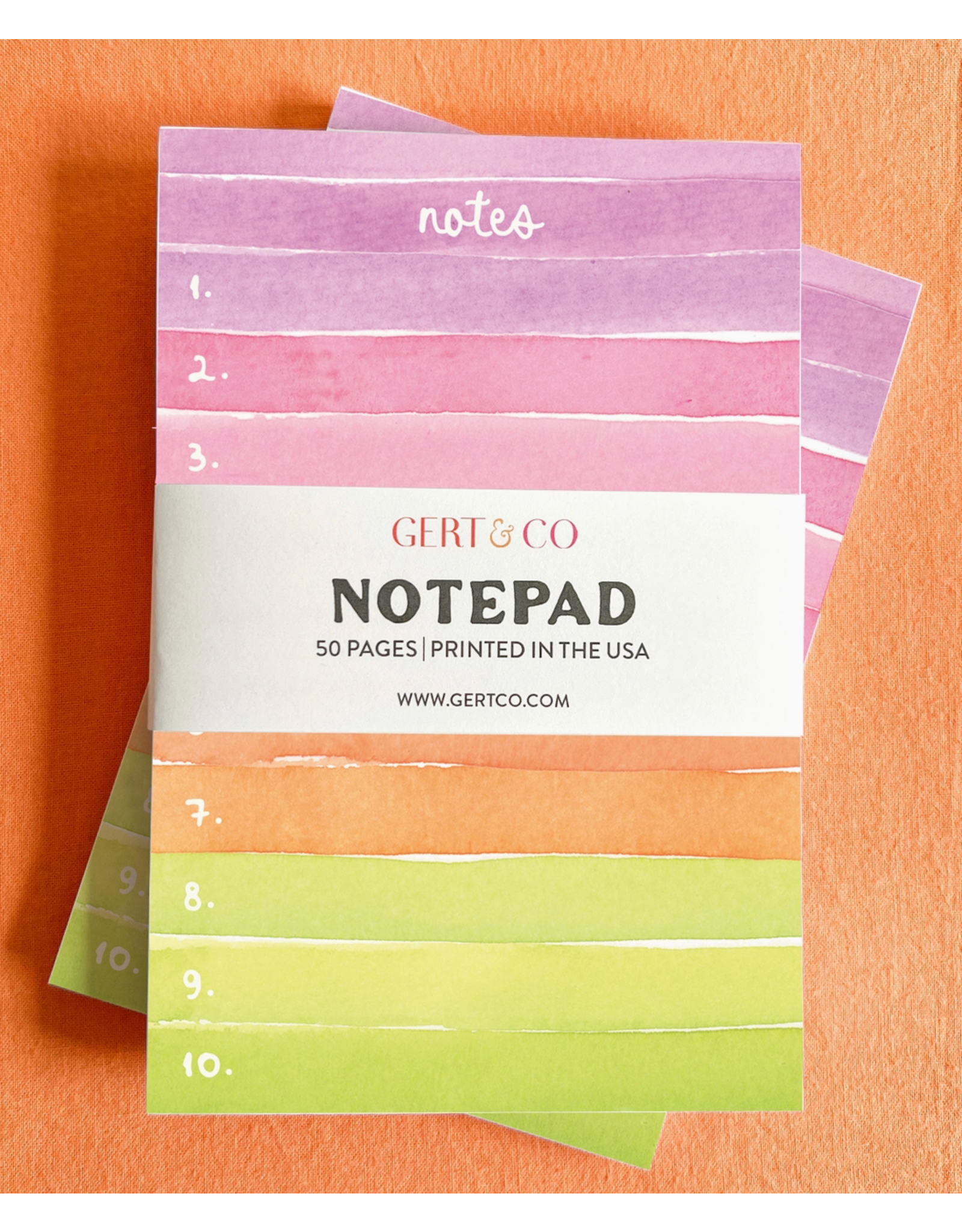 Gert & Co Colorful Watercolor Stripes Notepad