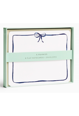 E. Frances Navy Bow Flat Note - Set of 8