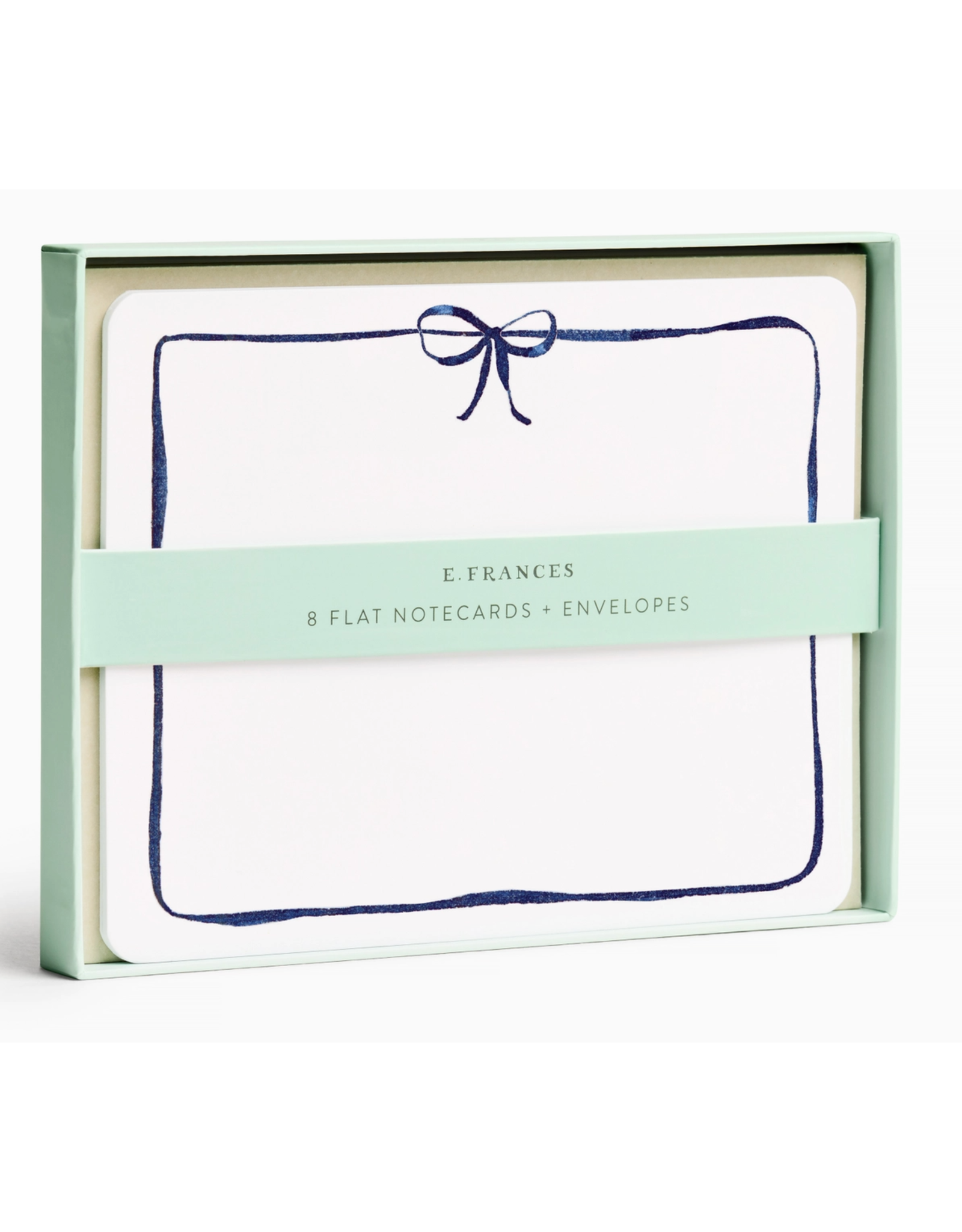 E. Frances Navy Bow Flat Note - Set of 8
