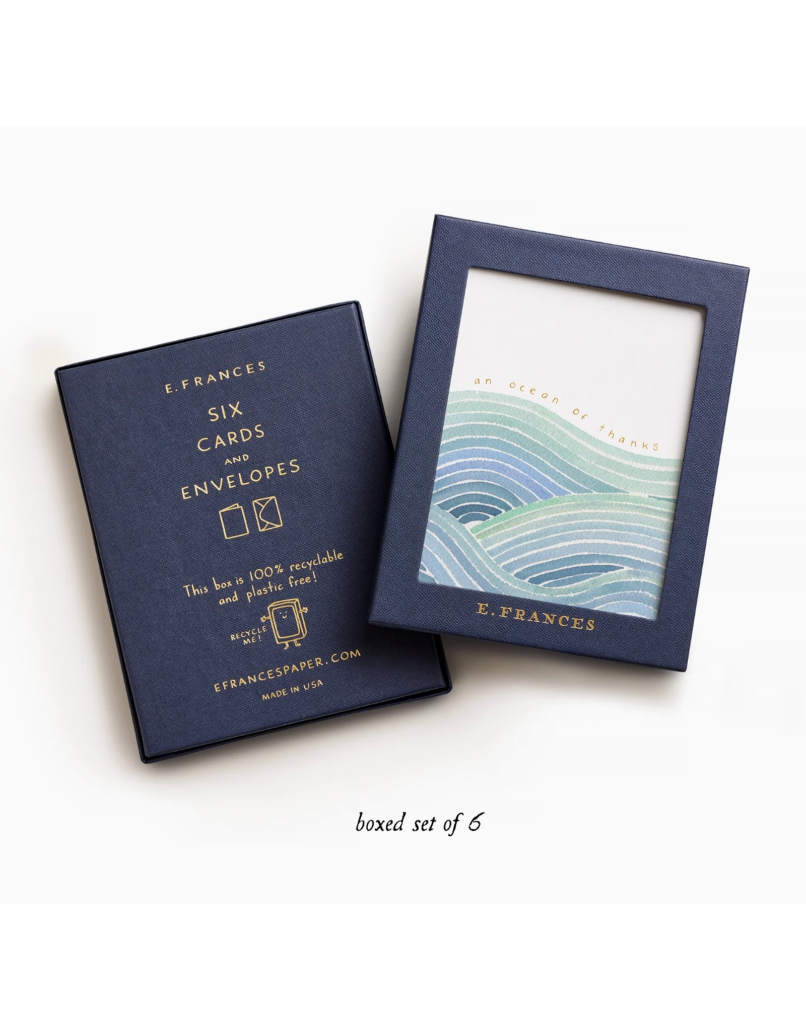 E. Frances Ocean of Thanks Boxed Notecard Set
