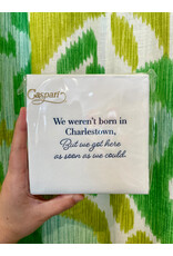 Caspari We Weren't Born in Charlestown in White Cocktail Napkins
