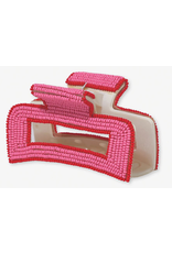 Ink + Alloy Lola Beaded Claw Clip in Pink