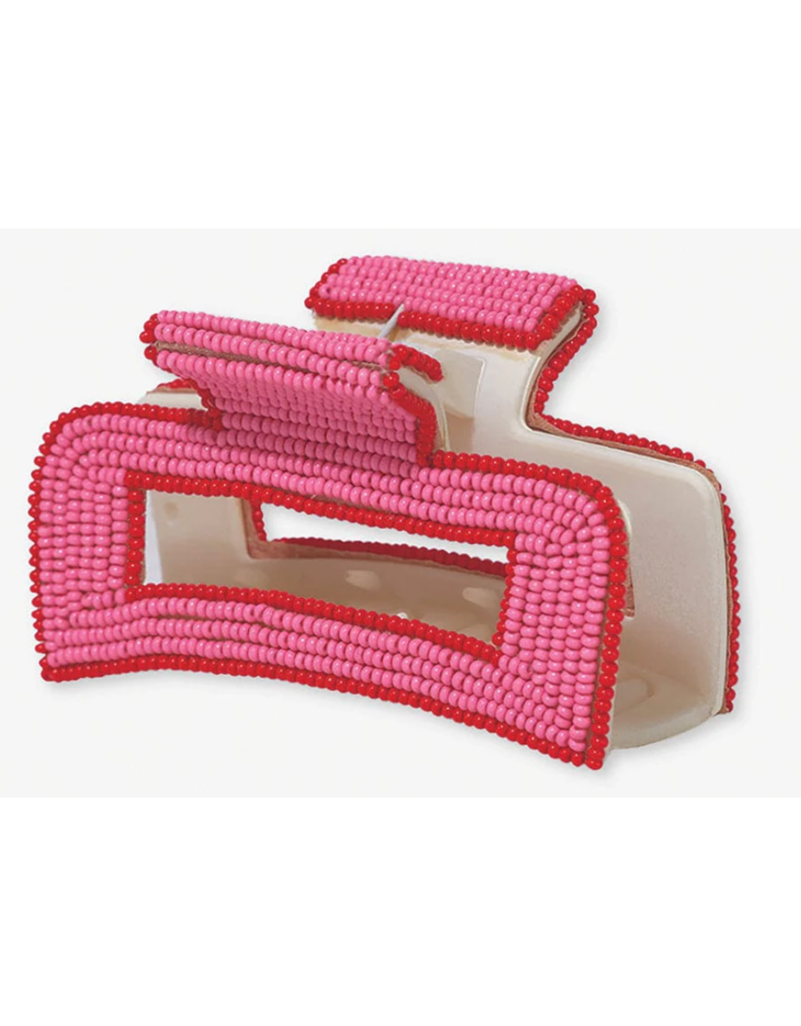 Ink + Alloy Lola Beaded Claw Clip in Pink