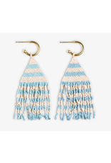 Ink + Alloy James Fringe Earrings in Light Blue
