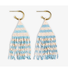 Ink + Alloy James Fringe Earrings in Light Blue