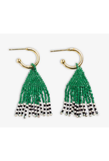 Ink + Alloy Leta Mini Fringe Earring in Green