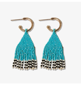 Ink + Alloy Leta Mini Fringe Earring in Turquoise