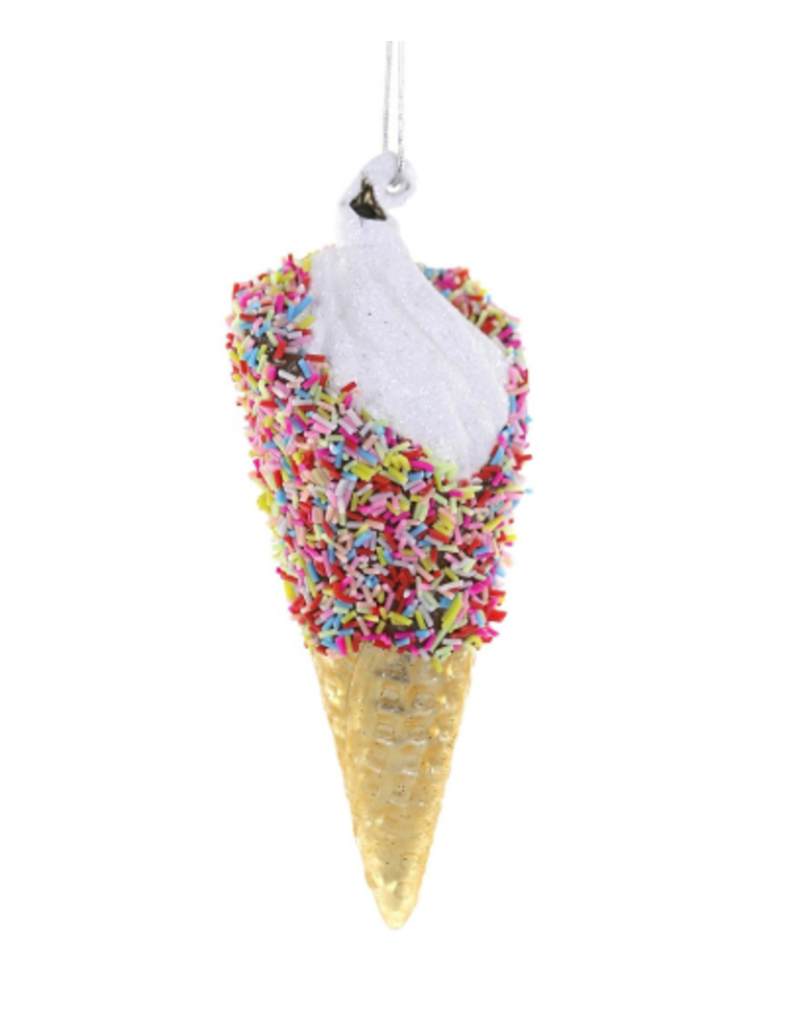 Sprinkles on Ice Cream Cone Ornament