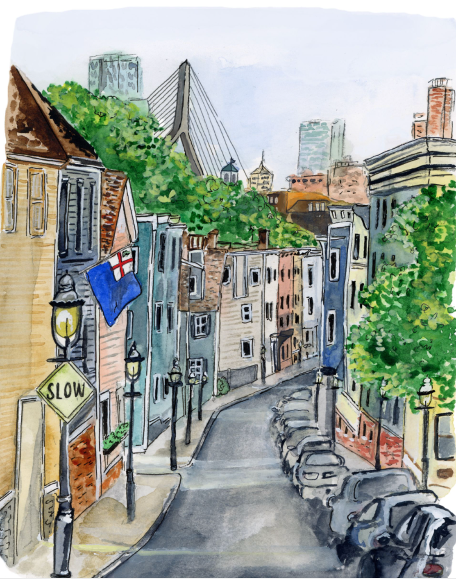 Kelley Cintra Studio Pleasant Street Charlestown 8x10 Print by Kelley Cintra Studio