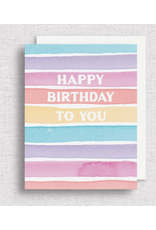 Gert & Co Happy Birthday Rainbow Stripes Card