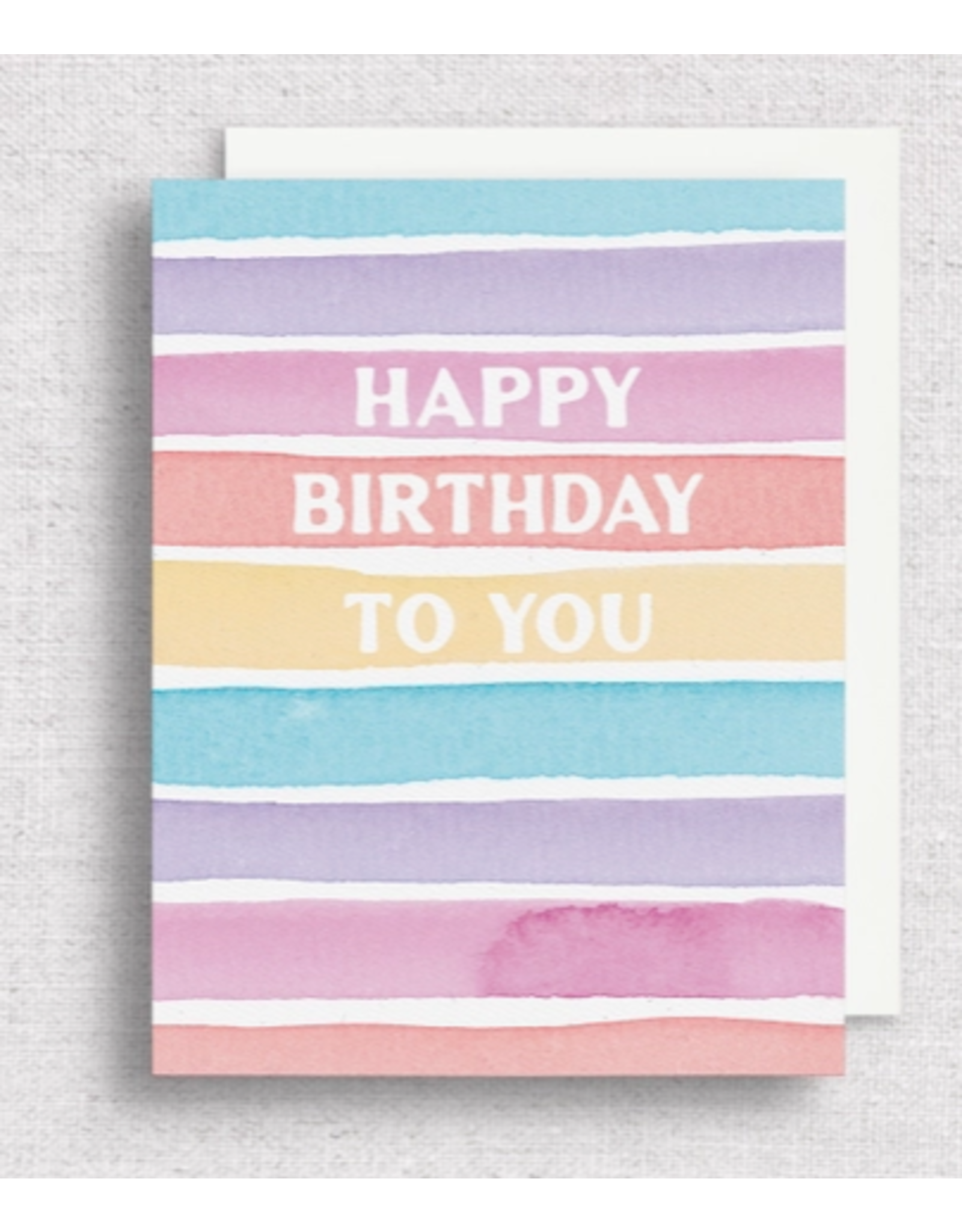 Gert & Co Happy Birthday Rainbow Stripes Card
